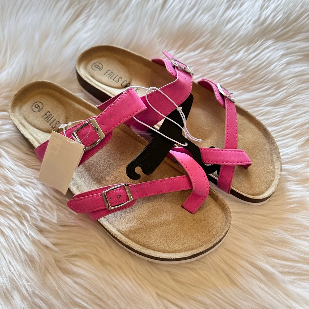 Falls Creek Pink Cork Footbed Sandals